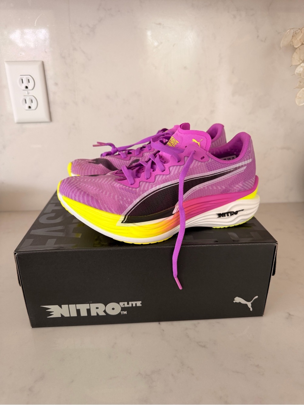 PUMA Deviate Nitro Elite 3 Women’s Running Shoes Pure Magenta Yellow | 7.5